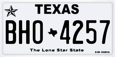 TX license plate BHO4257