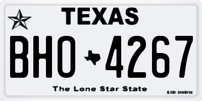 TX license plate BHO4267
