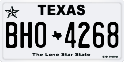 TX license plate BHO4268