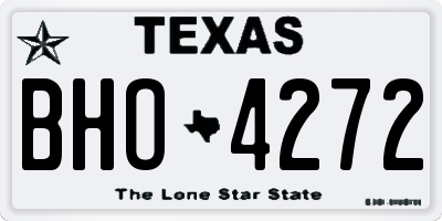 TX license plate BHO4272