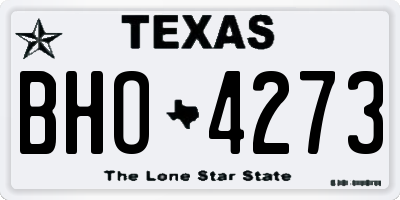 TX license plate BHO4273