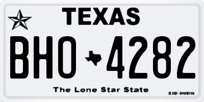 TX license plate BHO4282