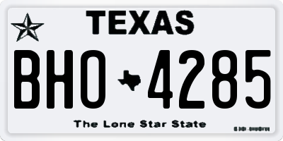 TX license plate BHO4285