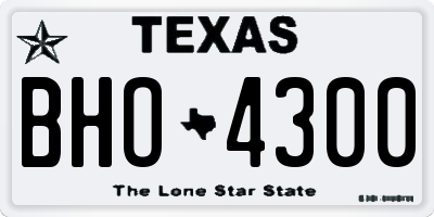 TX license plate BHO4300