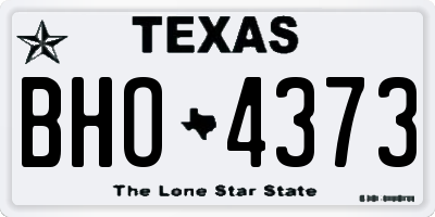 TX license plate BHO4373