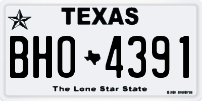 TX license plate BHO4391