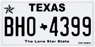 TX license plate BHO4399