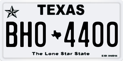 TX license plate BHO4400