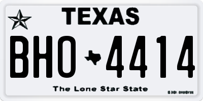 TX license plate BHO4414