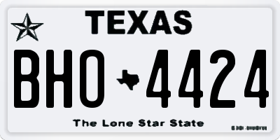 TX license plate BHO4424
