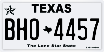 TX license plate BHO4457