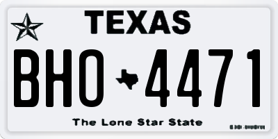 TX license plate BHO4471