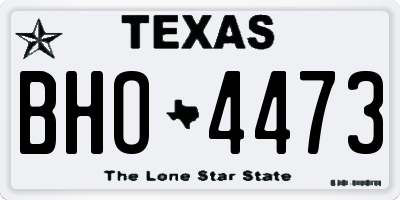 TX license plate BHO4473