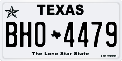 TX license plate BHO4479