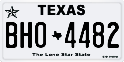 TX license plate BHO4482