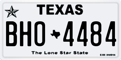 TX license plate BHO4484