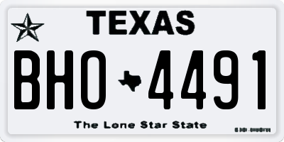 TX license plate BHO4491