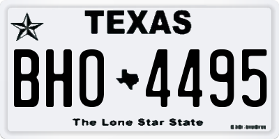 TX license plate BHO4495