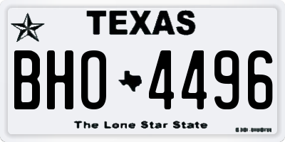 TX license plate BHO4496