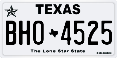 TX license plate BHO4525