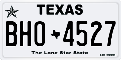 TX license plate BHO4527