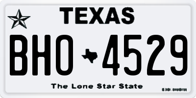 TX license plate BHO4529