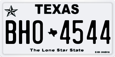 TX license plate BHO4544