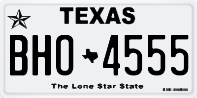 TX license plate BHO4555