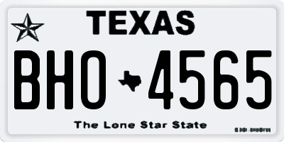 TX license plate BHO4565