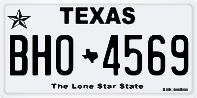TX license plate BHO4569