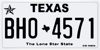 TX license plate BHO4571