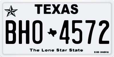 TX license plate BHO4572
