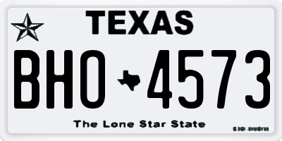 TX license plate BHO4573