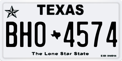 TX license plate BHO4574