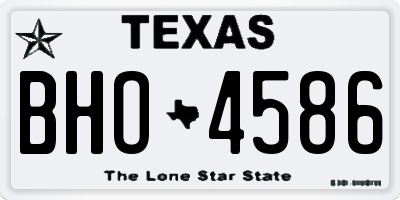 TX license plate BHO4586