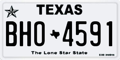 TX license plate BHO4591