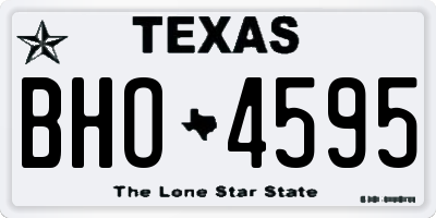 TX license plate BHO4595
