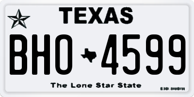TX license plate BHO4599
