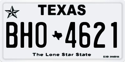 TX license plate BHO4621