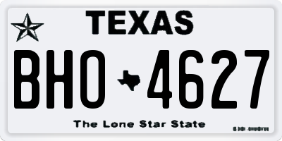 TX license plate BHO4627