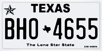 TX license plate BHO4655