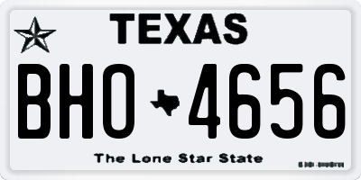 TX license plate BHO4656