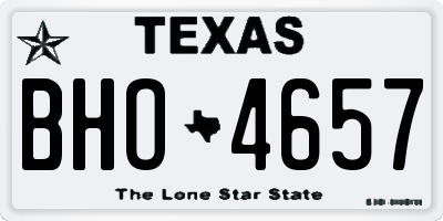 TX license plate BHO4657