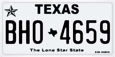TX license plate BHO4659