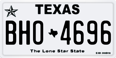 TX license plate BHO4696