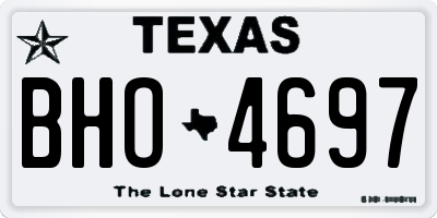 TX license plate BHO4697
