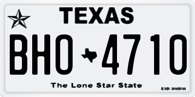 TX license plate BHO4710
