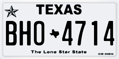 TX license plate BHO4714