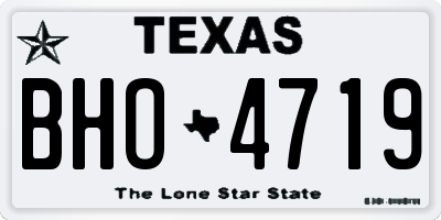 TX license plate BHO4719