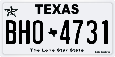 TX license plate BHO4731